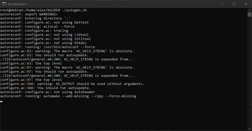 Running './autogen.sh'